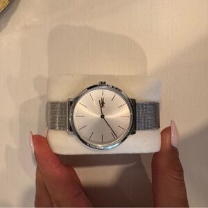 Lacoste Silver Watch with Minimalist Design